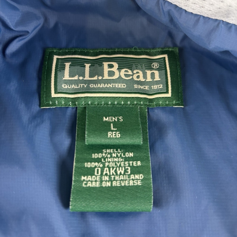 LL Bean‎ Windbreaker Vest  Mens Large Jacket Blue Lightweight OAKW3 - Picture 7 of 9